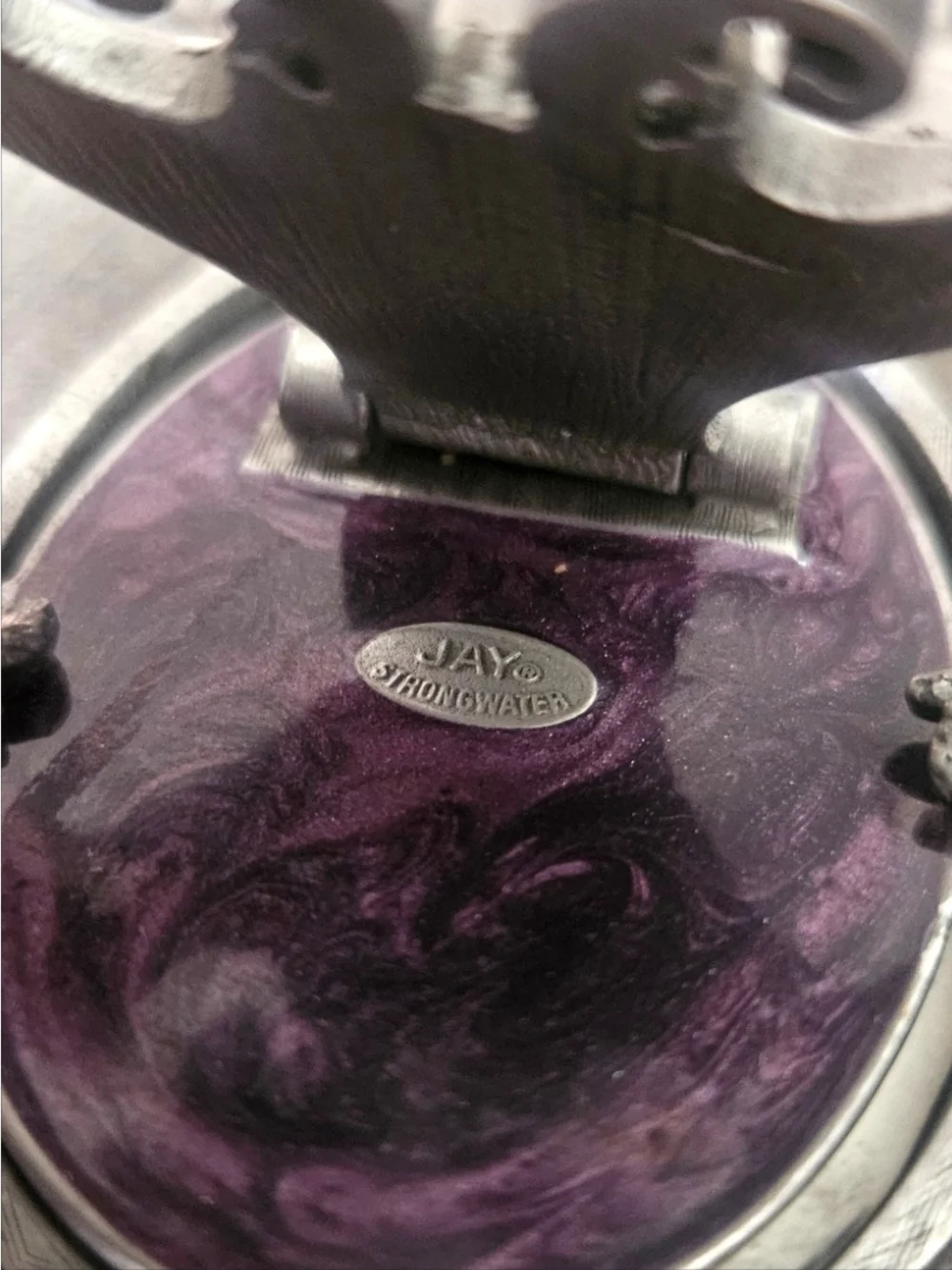 JAY STRONGWATER | Purple Enamel Crystal Heart Mini Frame